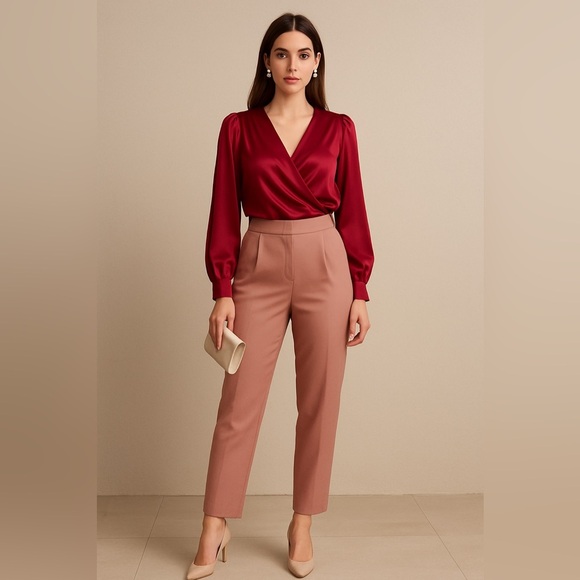 Super High-Waisted Cropped Utility Trouser Pants NWT - Picture 14 of 14